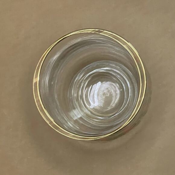 Vintage Libbey Holly Berry Tulip Tumbler Gold Rim Glass Christmas Holiday Drinks - Picture 3 of 5